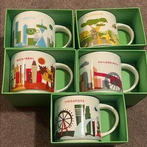 Starbucks various you are here collection mugs